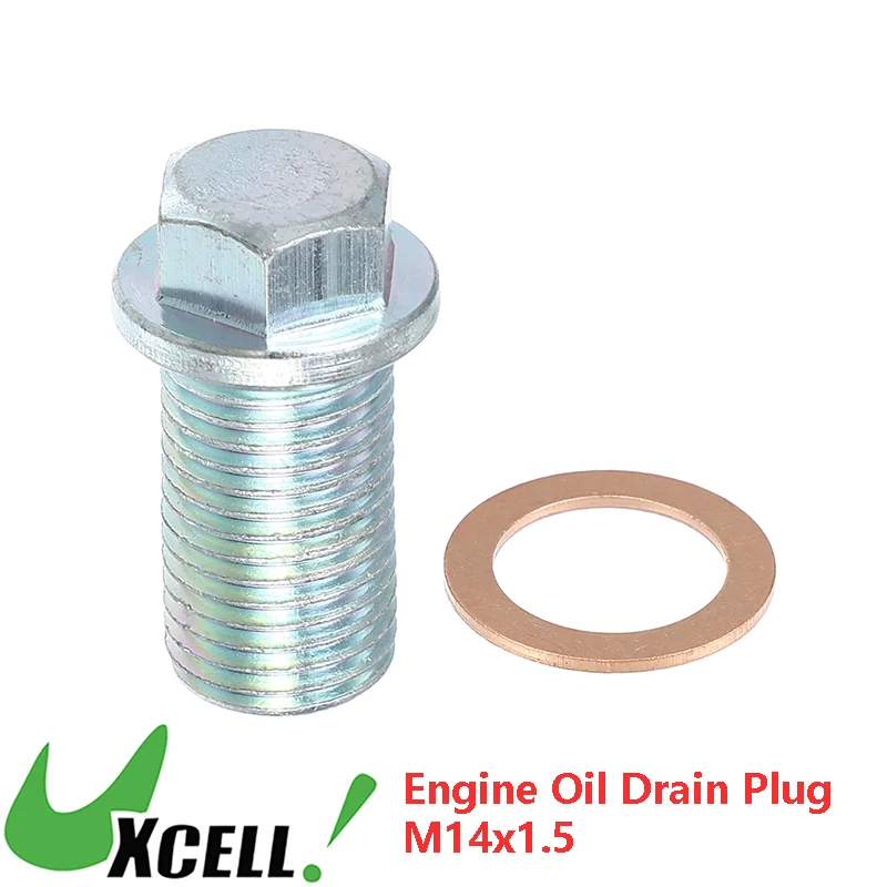 UXCELL Vehicle Steel Engine Oil Drain Plug M14x1.5 Auto Engine Oil Drain Screw Nuts Bolts with Seal Ring Car Accessories