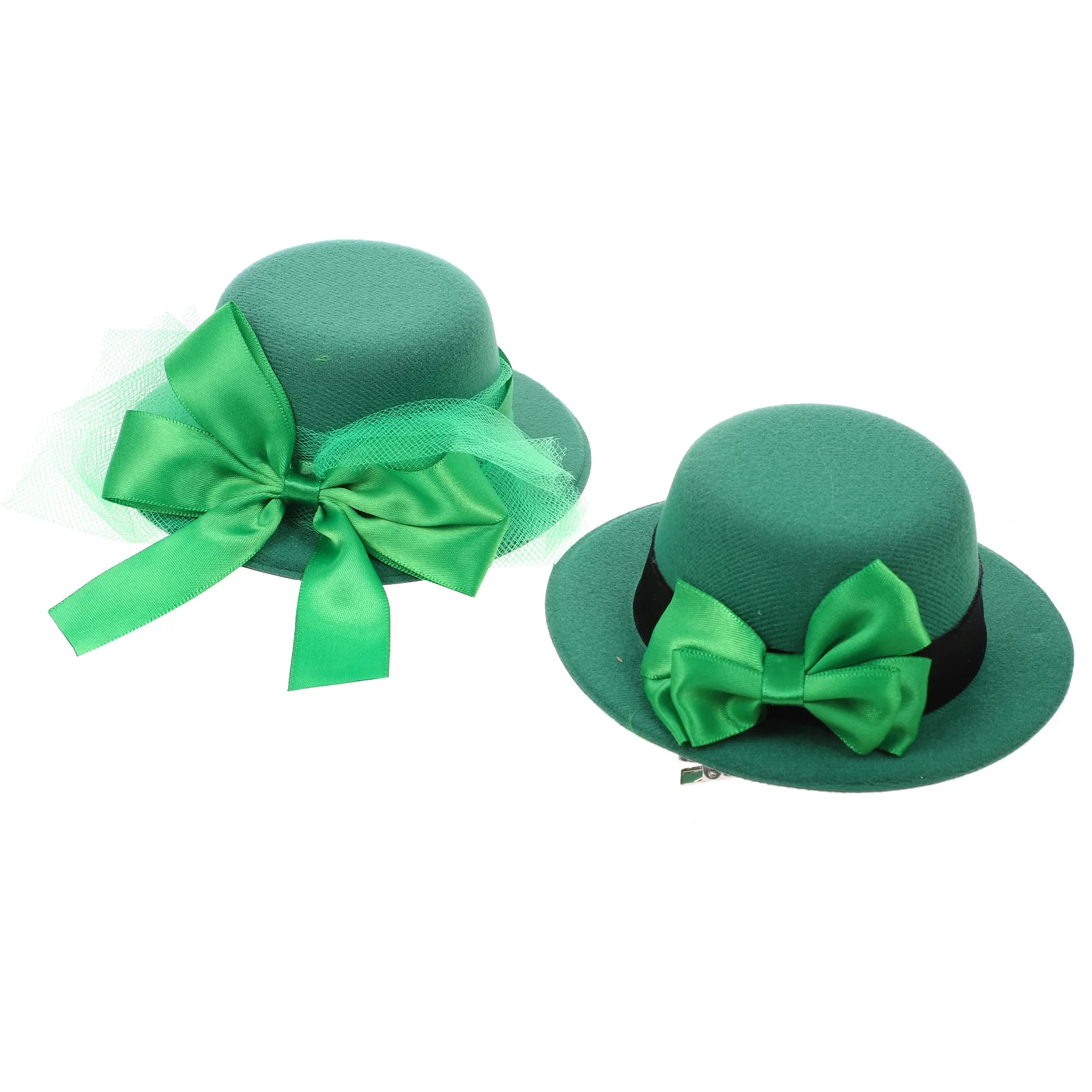 2 pezzi papillon cappello forcina mollette accessori per il giorno di San Patrizio polpa costume cofano clip di San Patrizio