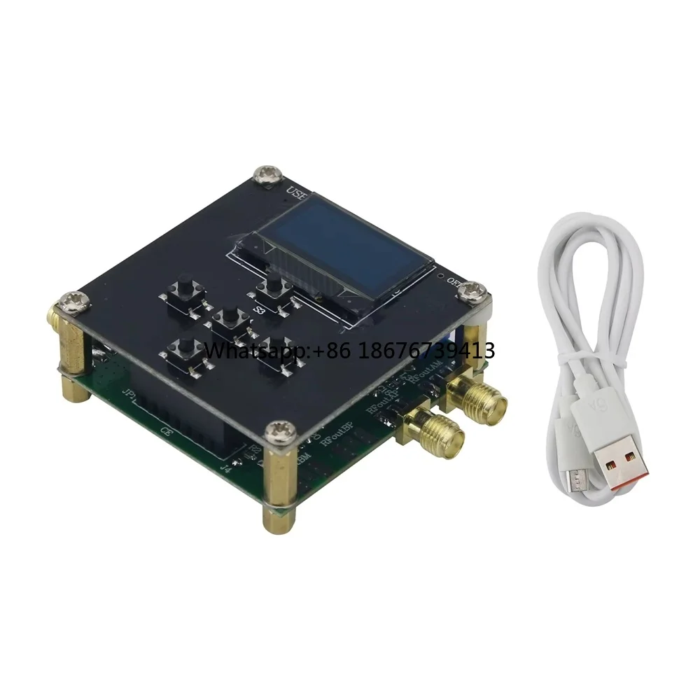 LMX2572 Core Board Phase Locked Loop 75mA 12.5MHz-6.4GHz PLL Module with STC Main Control and 0.96-inch OLED