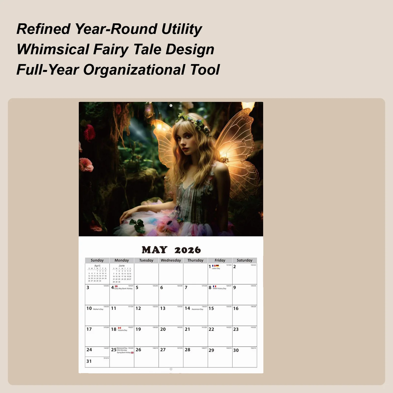 

Fairy Wall Calendar 2026 Fairy Scenes Monthly Wall Calendar 2026 Home Fantasy Art Daily Planner Organizer Decor For Kitchen