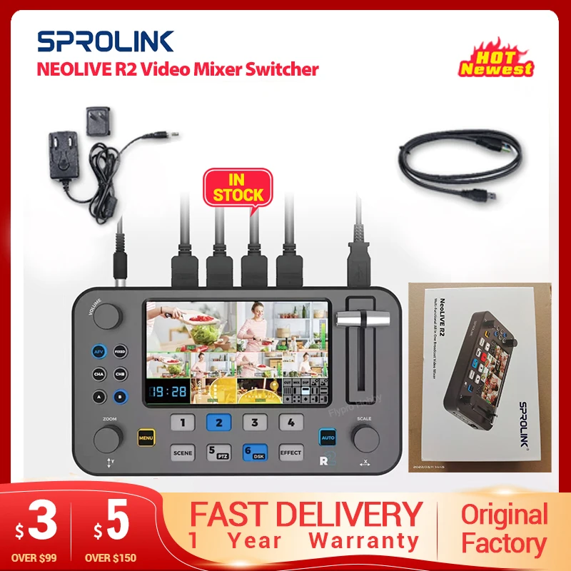 SPROLINK NEOLIVE R2 Video Mixer Switcher Multi-Cameras 4x HDMI-compatible Inputs Video Capture Live Streaming vs LIVEPRO L2 PLUS