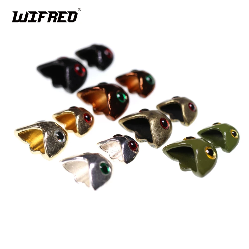 10PCS Fly Tying หัวปลาหน้ากากปลา Streamer ผูกขนาด S L Sculpin หมวกกันน็อก Streamer Fish Skull