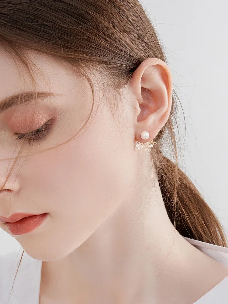 

Изысканные цветочные серьги для женщин, серьги-гвоздики, которые можно носить двумя способами.