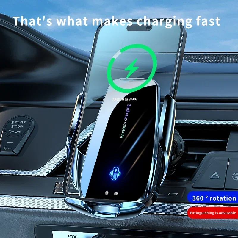 30W Car Wireless Charger Automatic Car Phone Holder Infrared Induction for iPhone16 15 14 13 12  Samsung Fast Charging Station image 6