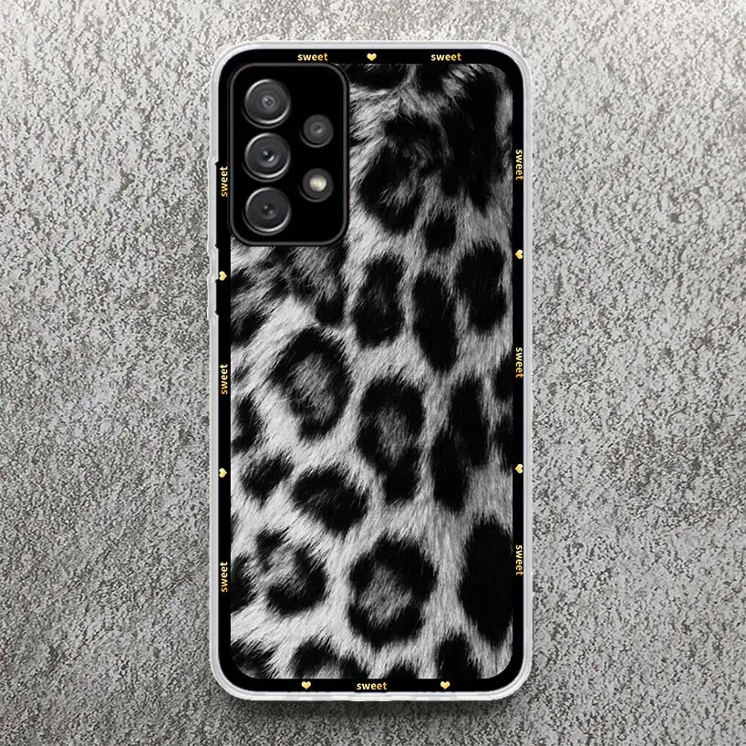 Animal Leopard Print Phone Case for Samsung Galaxy A14 A54 A15 A55 A13 A53 A12 A52 A25 A35 A24 A34 A23 A33 A22 A32 A04S A03S A02