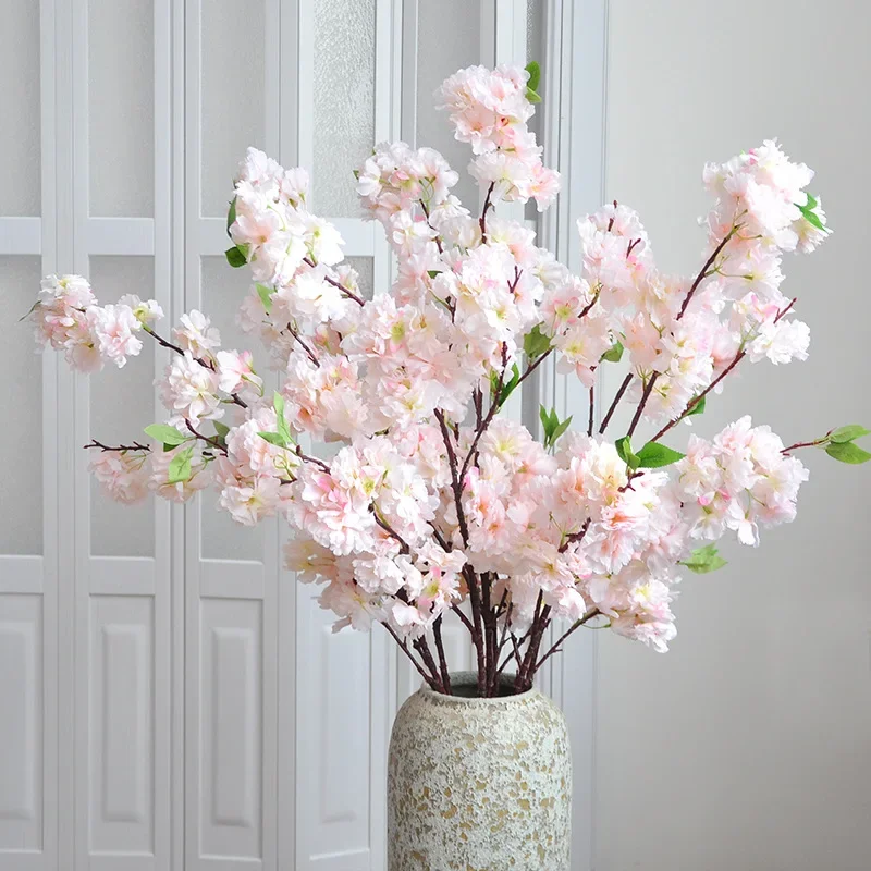 120CM Artificial Cherry Blossom Branches New Chinese Style Decoration Cherry Blossom Wedding Decoration Road Leading Flowers