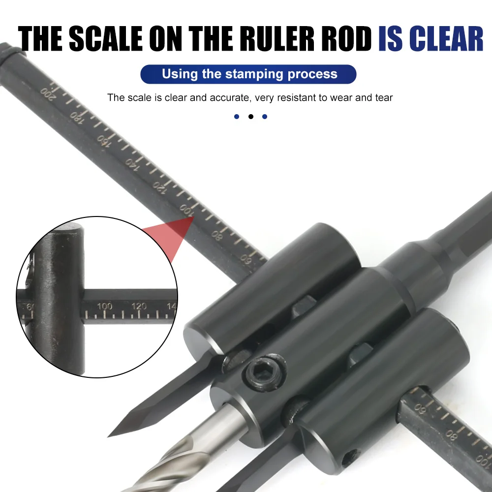 120/200/300mm Adjustable Circle Hole Cutter Wood Drywall Drill Bit Saw Round Cutting Blade Aircraft Type DIY Tool Woodwork Tools