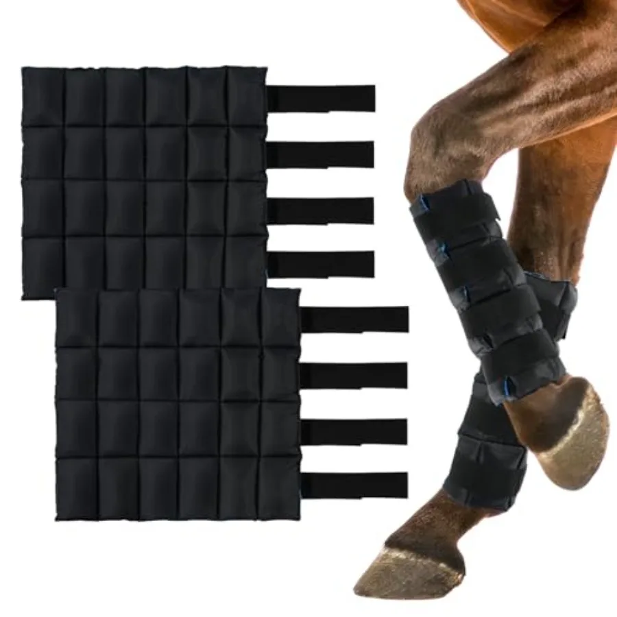 

Horse Leg Wraps Set of 2, Horse Ice Leg Boots Perfect for Equestrian Trainingand Daily Use, Comfortable and Premium Support for