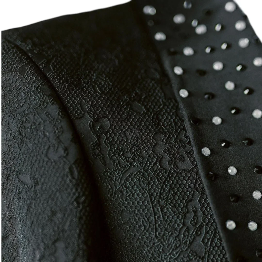 Luxury Beaded Men Suits for Wedding Party Slim Fit 2 Piece Formal Groom Tuxedo 2024 Fashion Suit Jacket with Black Pants