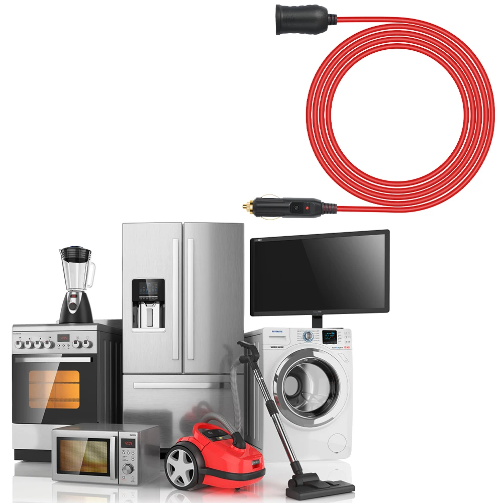 

Удлинитель для автомобильного прикуривателя 12В/24В, 3,65 м, усиленный, с разъемами DC: штекер (папа) на гнездо (мама)