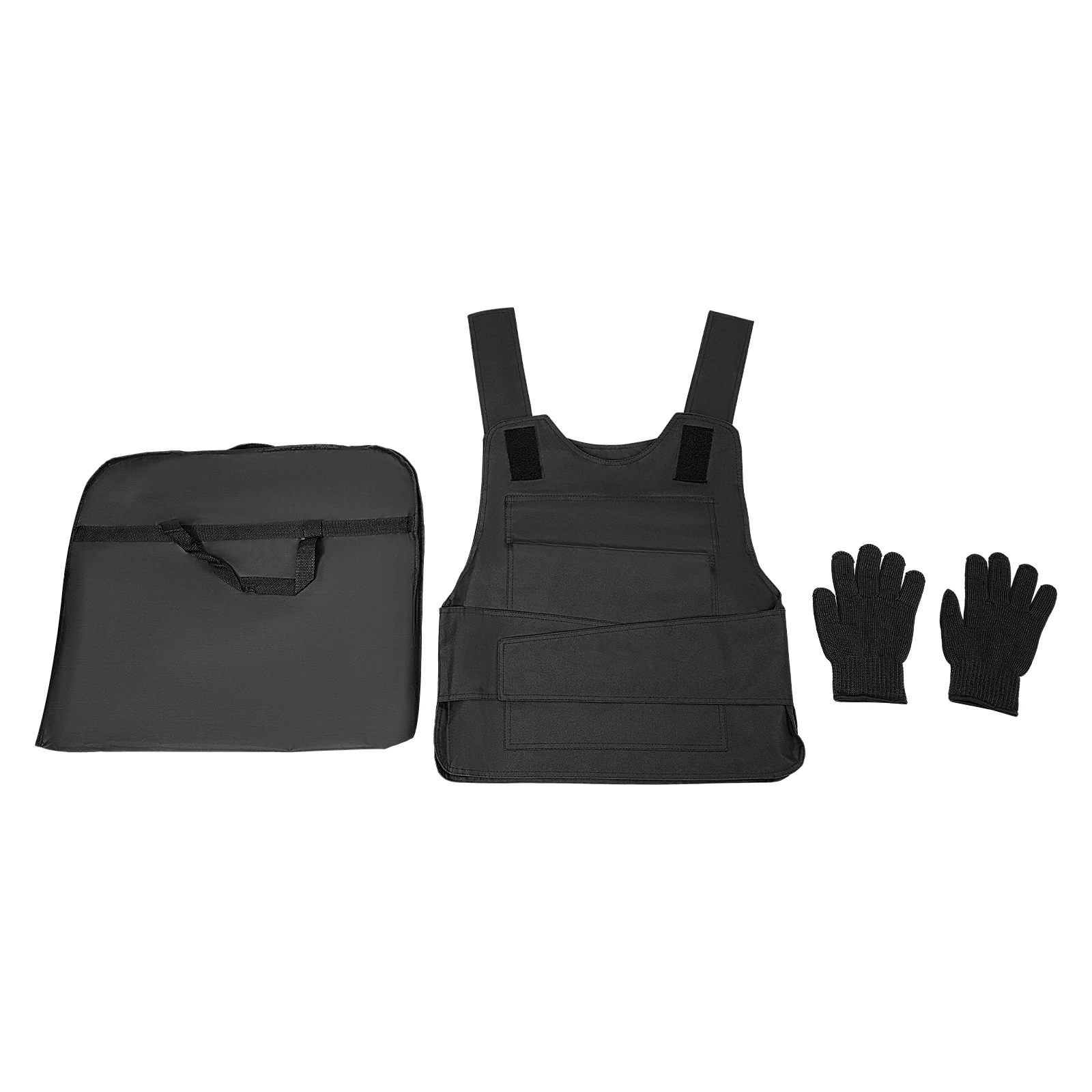 Chaleco protector al aire libre Chaleco protector de entrenamiento de seguridad ajustable con 1 par de guantes Área de protección de 55*53 cm 0,3 ㎡