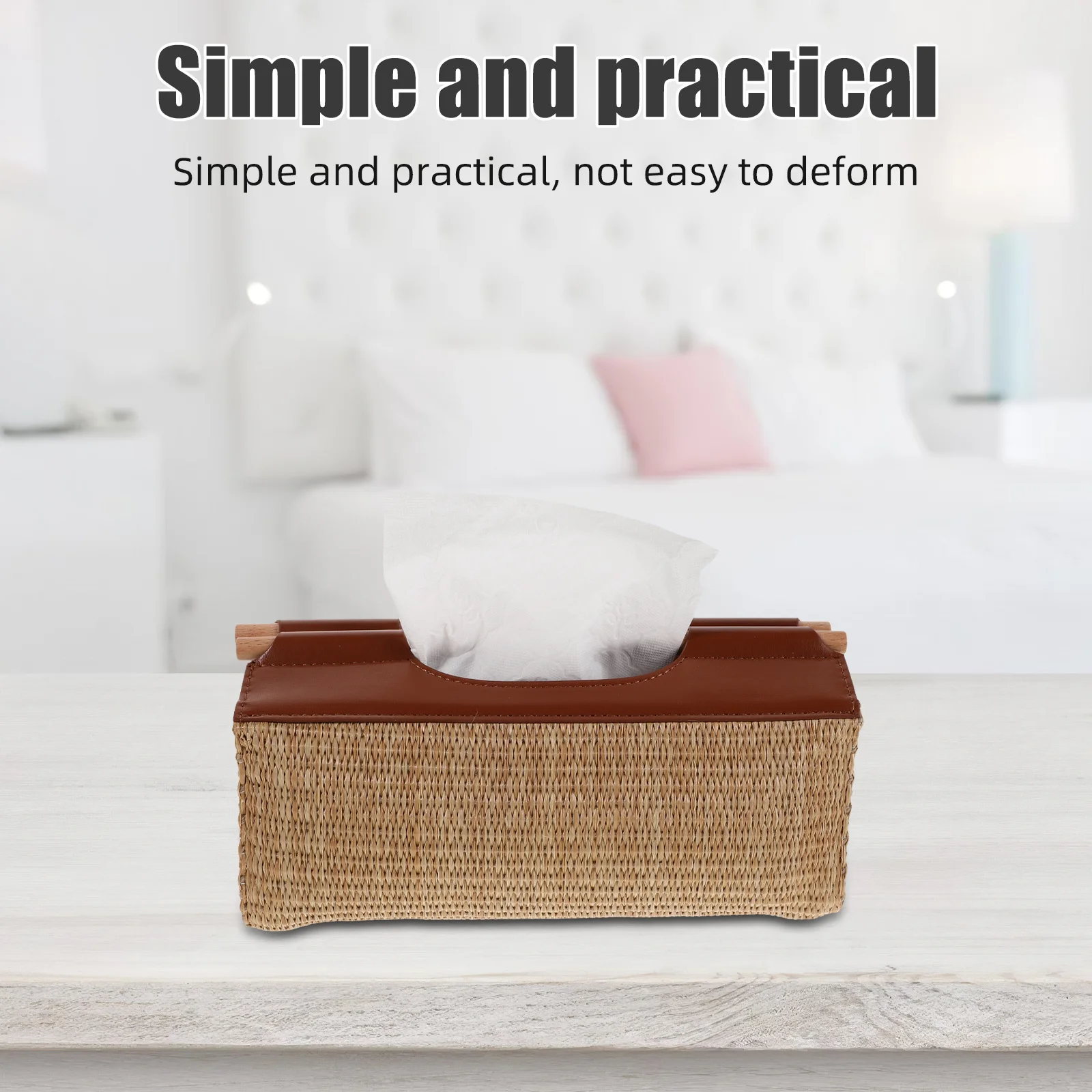 

Sustainable Bamboo Fiber Tissue Container Minimalist Design Suitable for Various Indoor Settings Easy to Clean