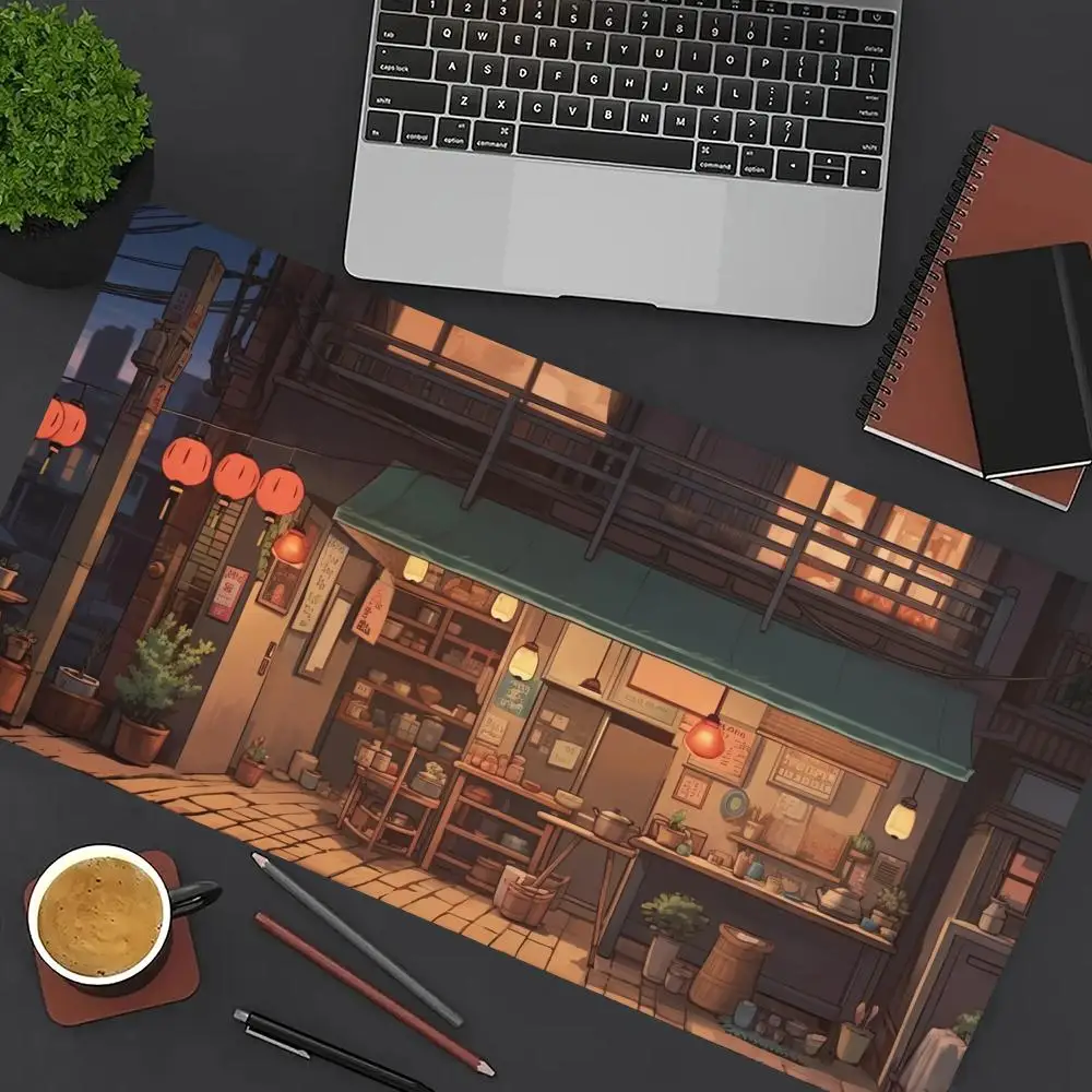 

Коврик для мыши в стиле аниме, большой коврик для компьютерной офисной игры, настольный коврик XXL, резиновый противоскользящий коврик с прошитыми краями, коврики для клавиатуры, длинные настольные коврики