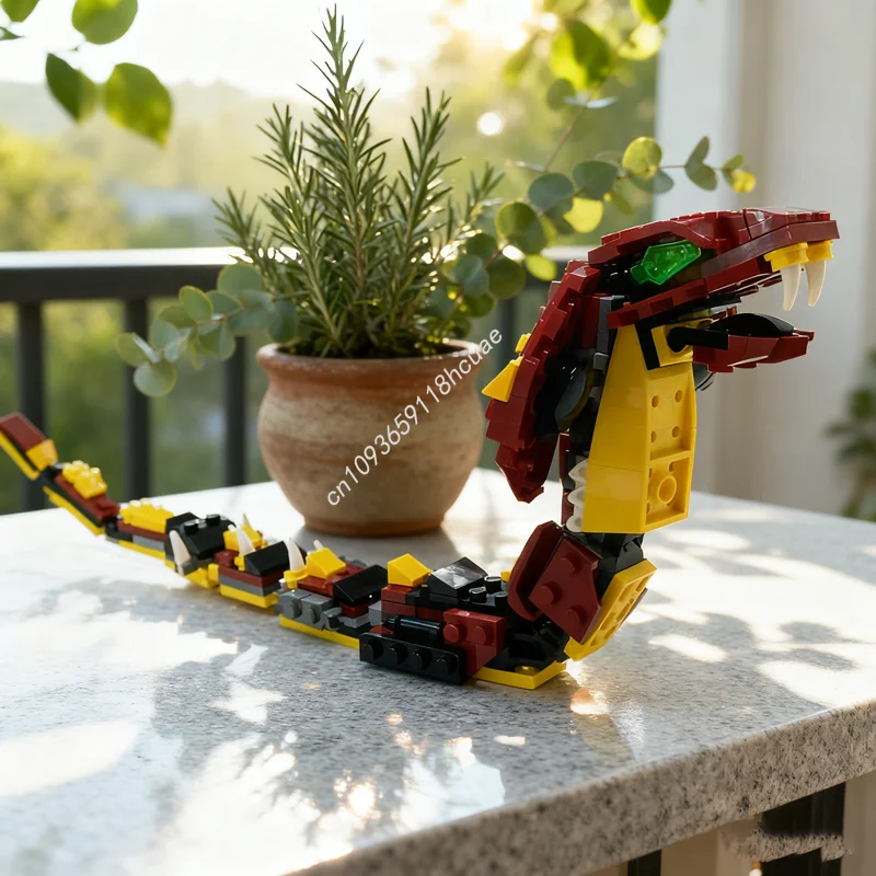 223ピース-moc-コブラ-スネーク-クリエイター3-1ed-モデルビルディング-フェスティバルギフト-ブロック-建築-クリエイティブアイデア-教育-ブリック-おもちゃ