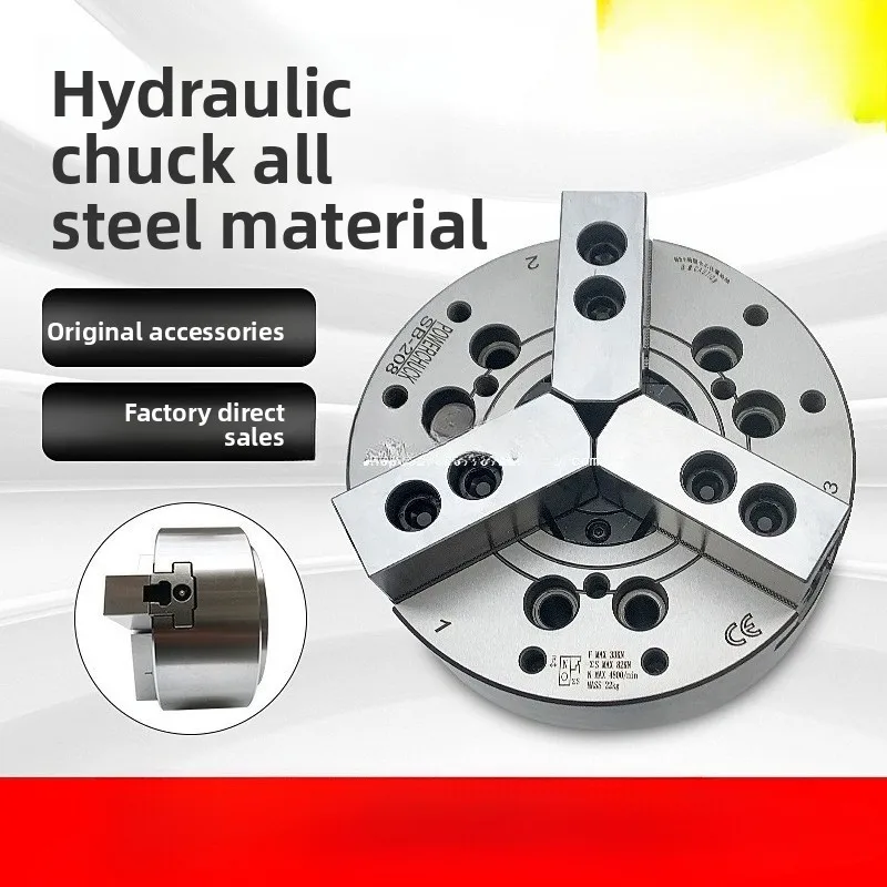 Standard Hollow Solid Hydraulic Chuck Hydraulic Power Chuck 5 6 8 10 12 15 Inches, All Steel Body