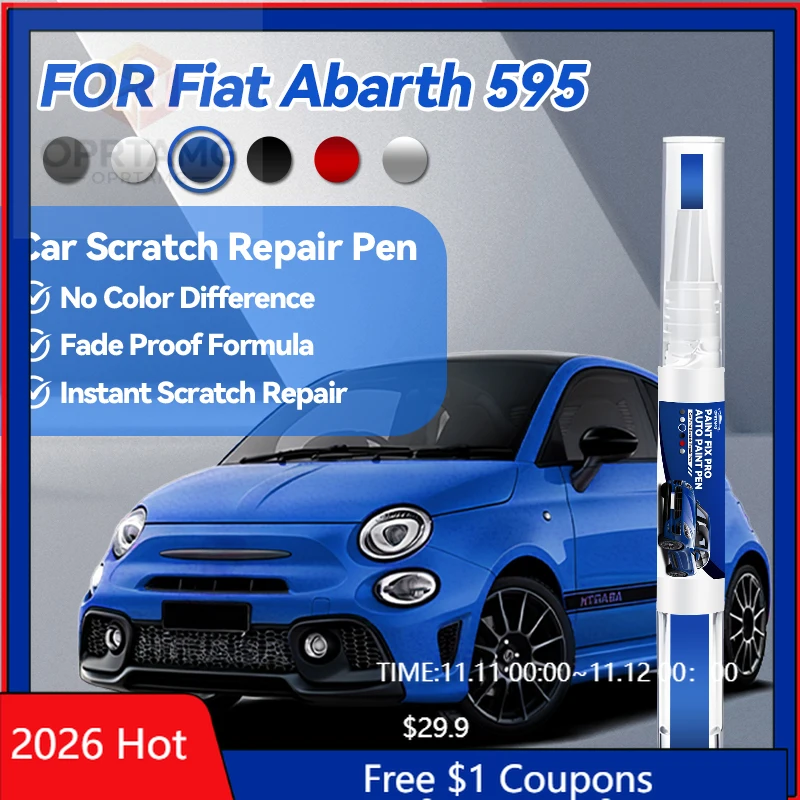 Инструменты для стайлинга автомобилей FIAT Abarth 595, ручка для ремонта автомобильной краски, аксессуары для ремонта царапин, красный, черный, белый цвета Abarth Gara, размер M