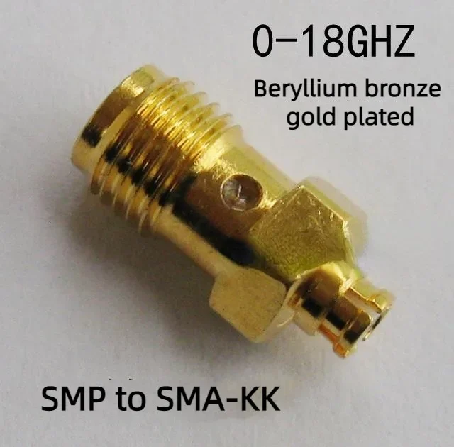 2Pcs SMP/SMA-KK Adapter 18G High Frequency Adapter SMP-K Female to SMA-K Female Test Adapter