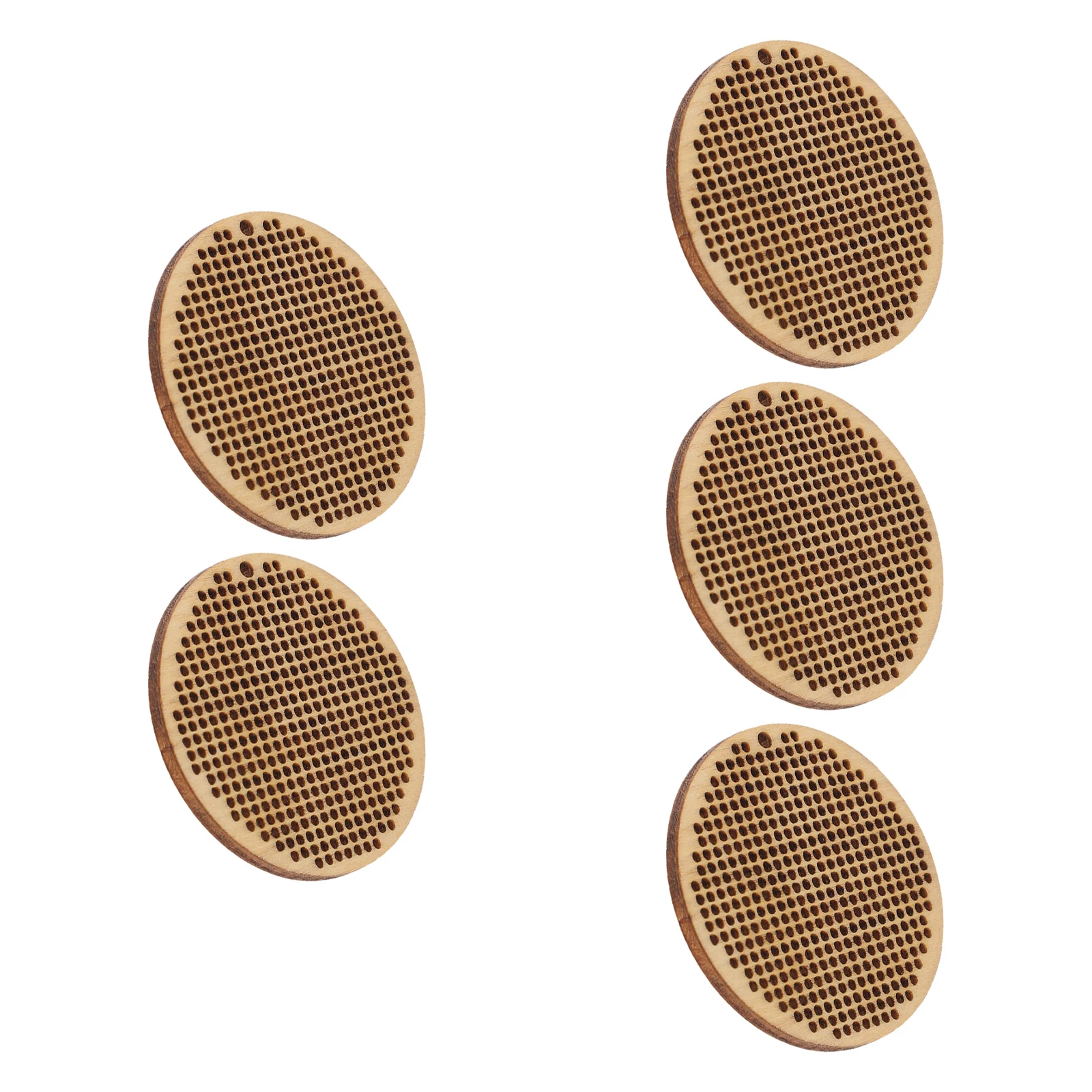 

Mini Cross Pieces DIY Wooden Chips Pendants Craft Wooden Cross Stitch Chips Supplies Sewing Mini Cross Stitch Pendant