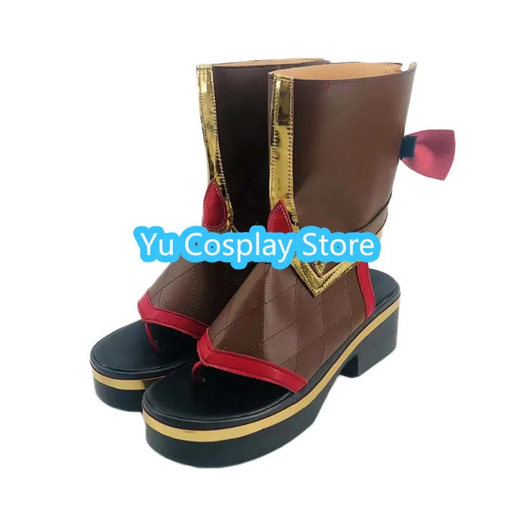 Yu-zapatos de Cosplay Genshin Impact Kuki Shinobu, zapatos de Cosplay de Anime, botas, accesorios de disfraces de Halloween