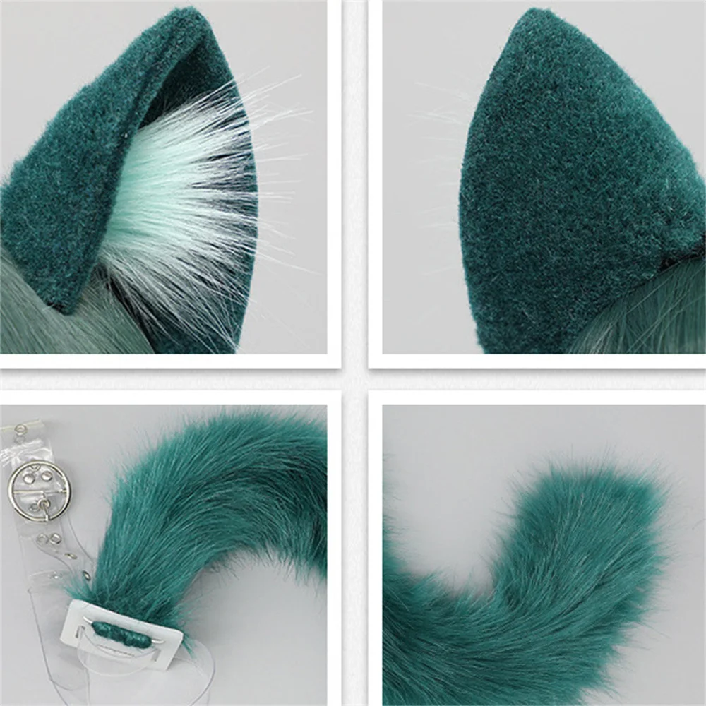 2Pcs/set Anime Cosplay Cat Girl Ear Tail Anime Role Play  display picture 1