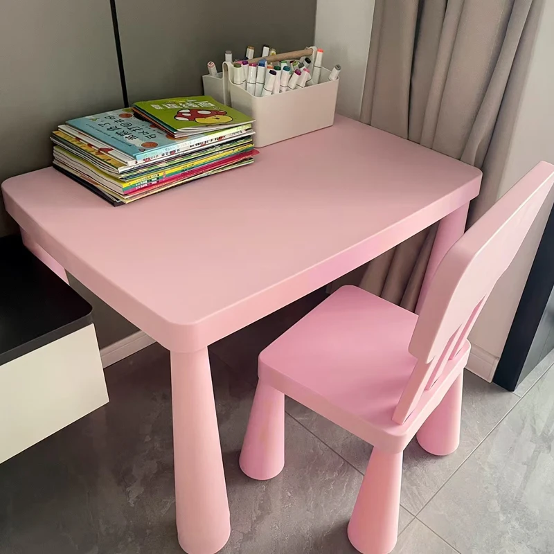 

Durable Plastic Kids' Table Set Kindergarten Children's Tables and Chairs Thickened Learning Toy Table Study Table for Kids