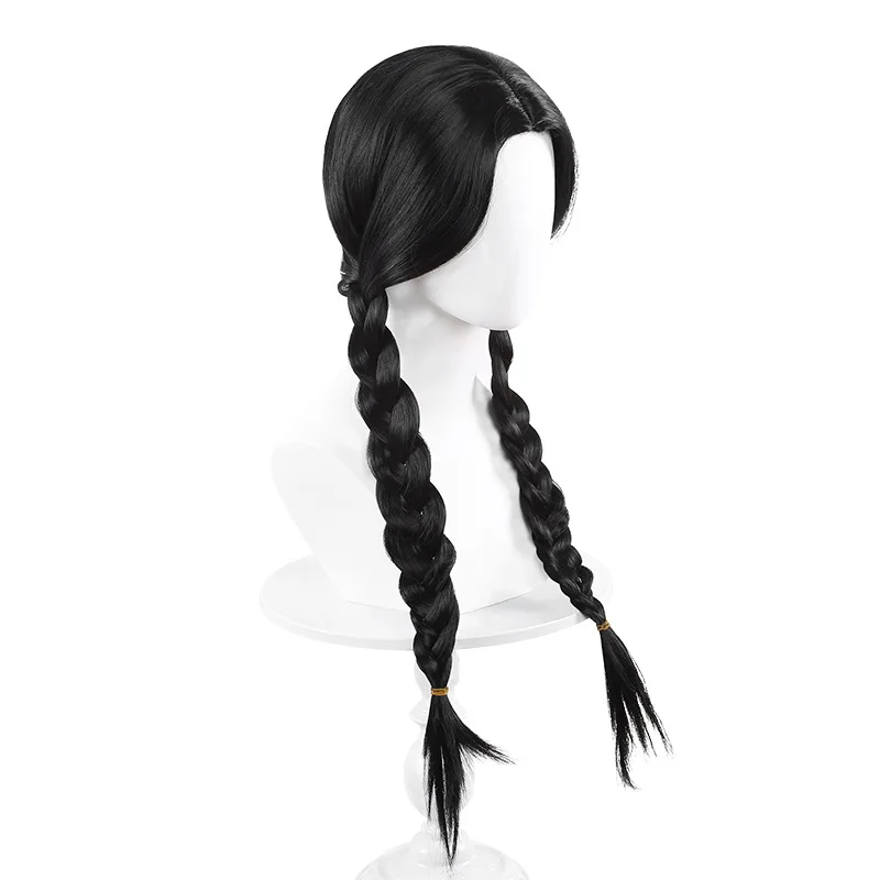 ダブルポニーテール編み込みコスプレアニメウィッグ