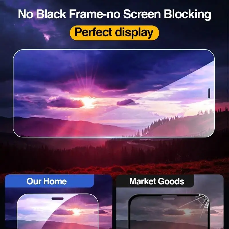 4PCS Tempered Glass for iPhone 11 12 13 14 Pro XR X XS Max Screen Protector on for iPhone 12 Pro Max Mini 7 8 6 6S Plus SE Glass