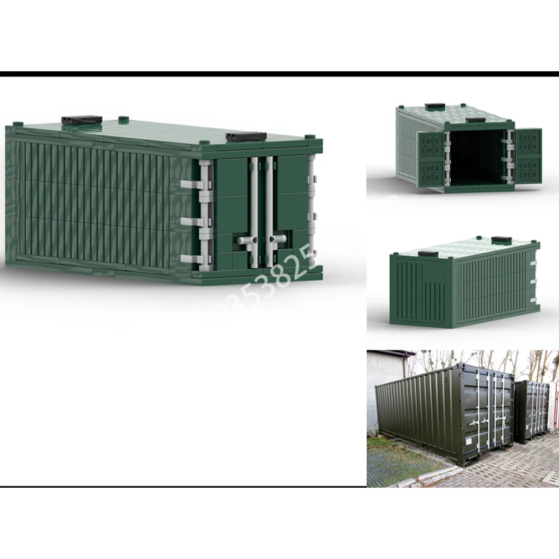 

281 шт. MOC PLS v1 20 футов ISO контейнер Строительные блоки Практические способности для взрослых Пластиковая идея Рождественская игрушка Подарок Конструкция