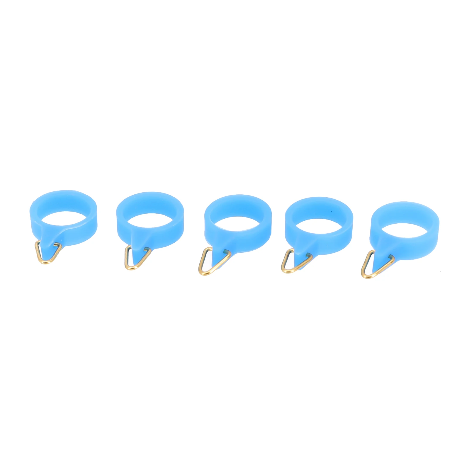 

Professional Grade Fishing Accessory 5PCS Elastic Fishing Rod Hook Keeper Fly Pole Rubber Rings Metal Holders SML