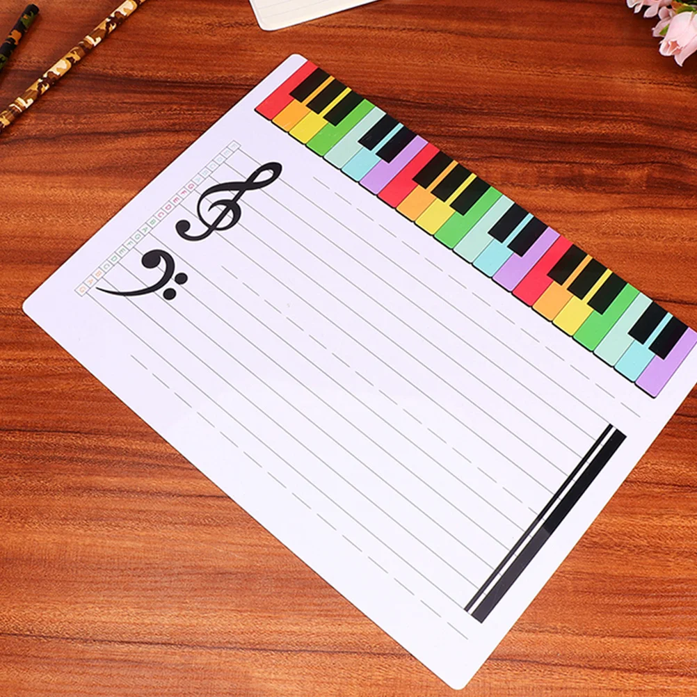 3Pcs Music Staff Erasable Plastic Whiteboard for Teaching Practice Home School Use Writable Music Note Board Reusable Portable