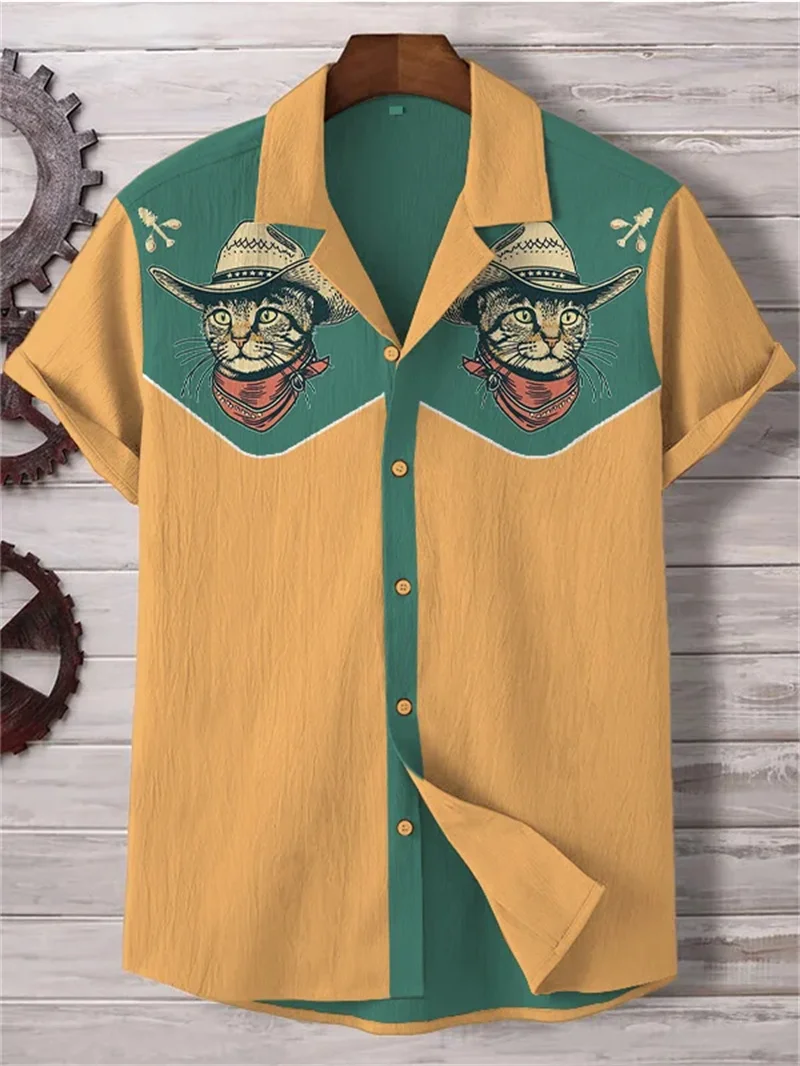 新しいファッションメンズリネン半袖シャツ 3D プリント武士道パターンカジュアルコンフォートシャツ夏半袖シャツ