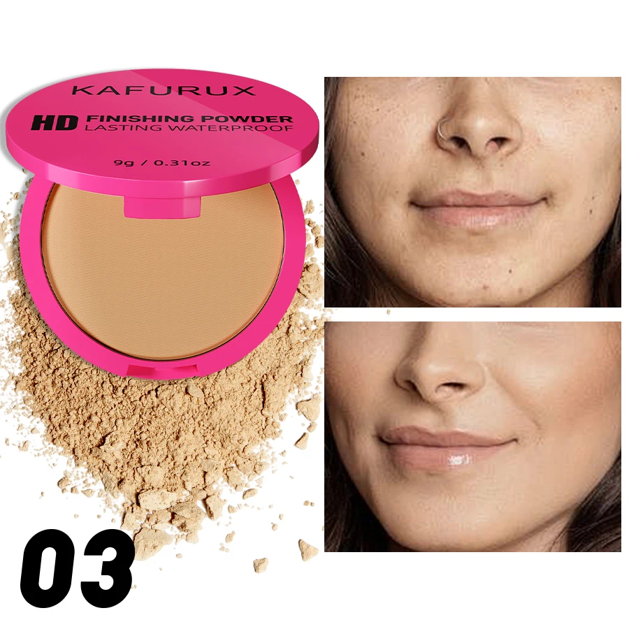 Polvo facial mate con Control de aceite de 4 colores, ajuste impecable de larga duración, 1 unidad de maquillaje facial en polvo, cobertura completa, polvo prensado, regalos