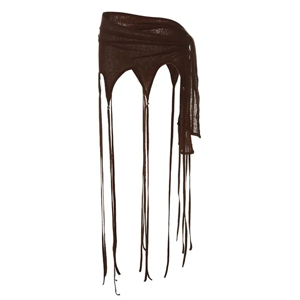 Jeans Pants Decor Long Tassel Jazz Dance Scarf Streetwear Irregular Y2K Belt High Waist Harajuku Hip-hop Scarf