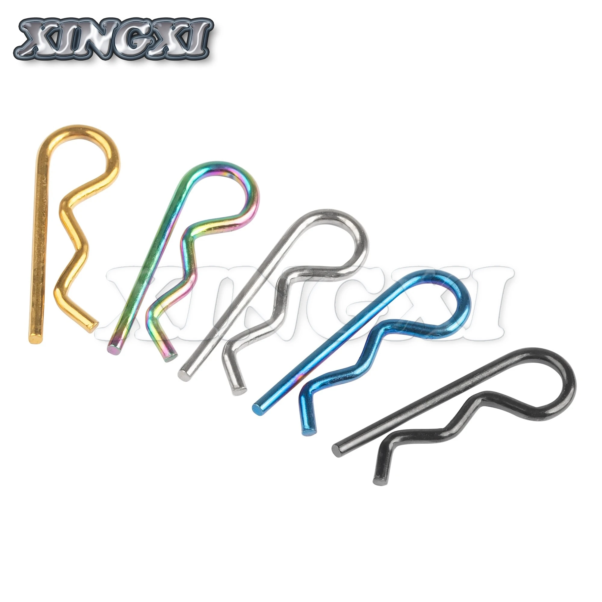 

Xingxi Titanium R-Type Spring Cotter Pin Wave Shape Split Clip Clamp Hair Tractor Pin for Motorcycles Bicycles