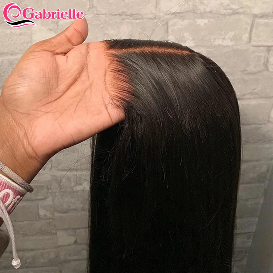 Glueless Wig Human Hair Ready to Wear 5x5 6x4 Closure Wig Straight Pre-plucked 13x6 13x4 HD Lace Front Human Hair Wigs Gabrielle