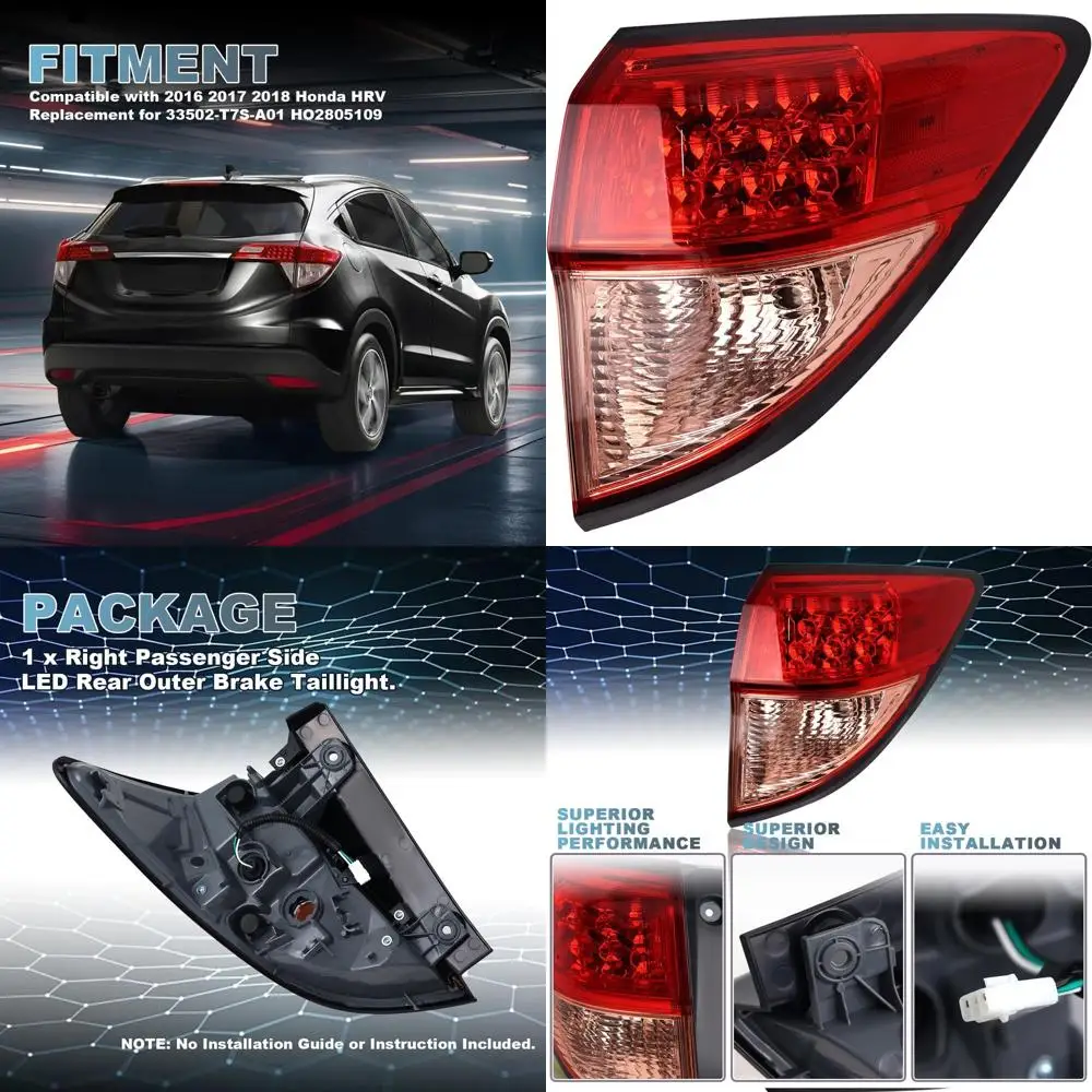 

2016-2018 Honda HR-V Сменный внешний задний фонарь со стороны пассажира для 33502-T7S-A01