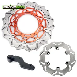 BIKINGBOY For KTM 125 200 250 300 380 400 450 520 525 530 EXC SXF MXC SX XC GS 320mm Front Rear Brake Discs Disks Rotors Bracket