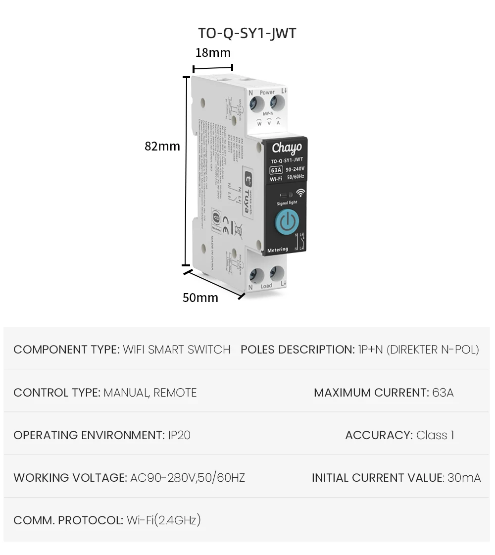 Smart breaker voltage and power monitoring
