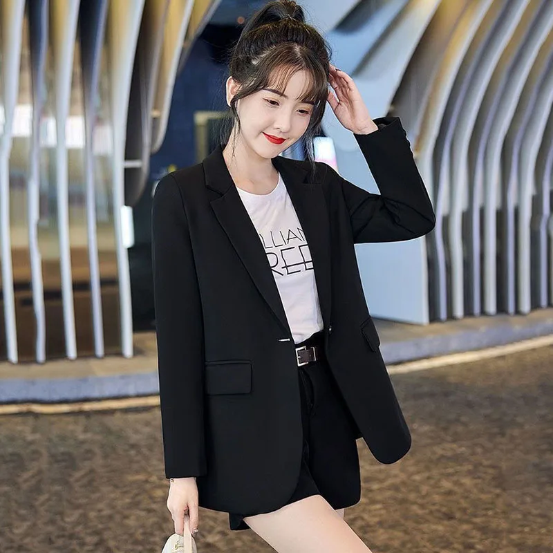 Suit  Female Korean Version Of Spring And Autumn New Casual British Style  Loose And Slim Long British Westernstyle Clothe