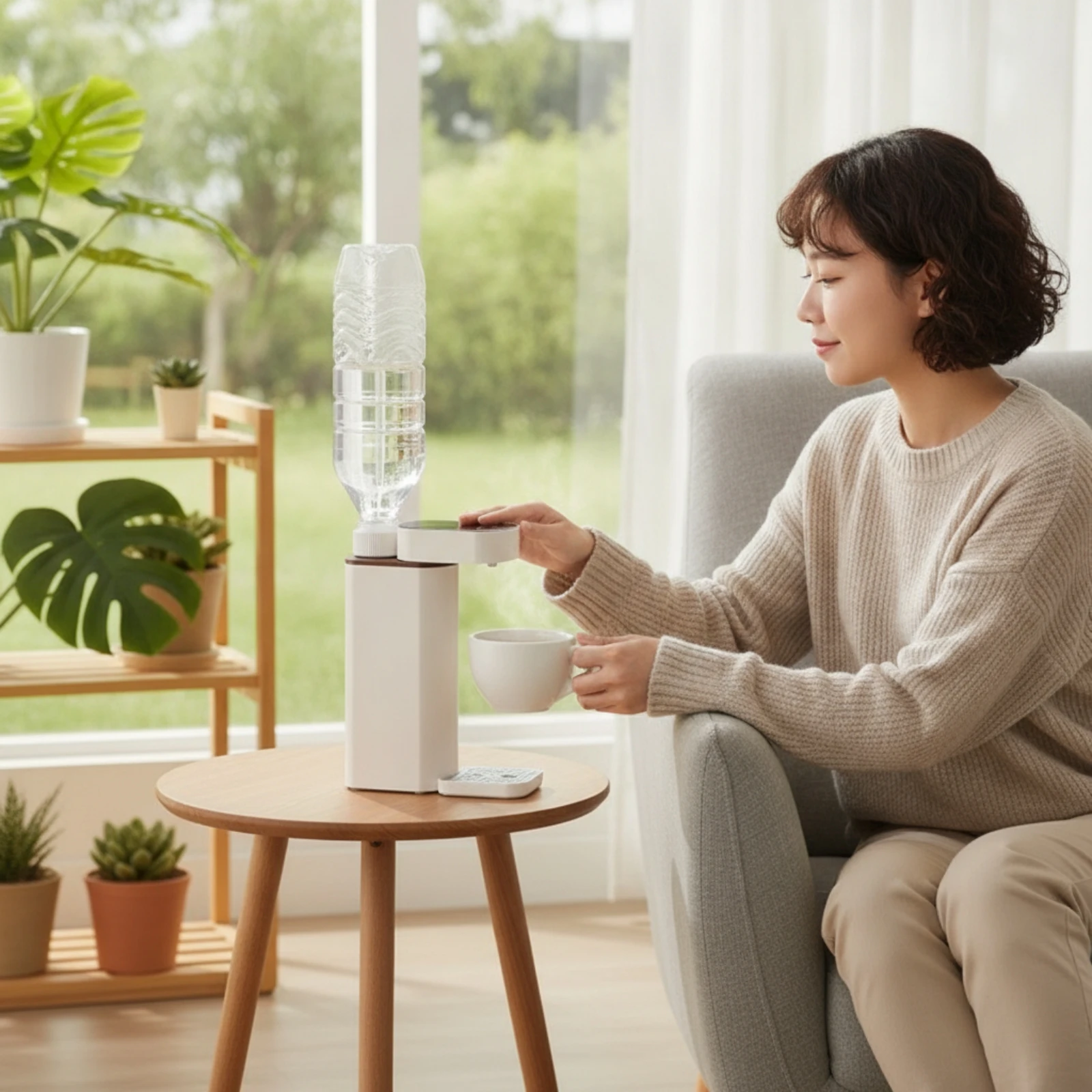 Instant Hot Water Dispenser Compact Countertop Hot Water Dispenser Appliance Quick-Heating Easy to Use for Office Workers, Home