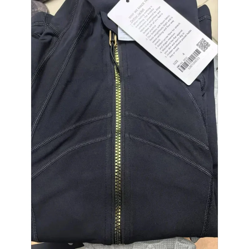 Women's Fitness Jacket Long Sleeve Zip Up High Elastic Yoga Running Top with Pockets for Gym Workout Athletic Wear