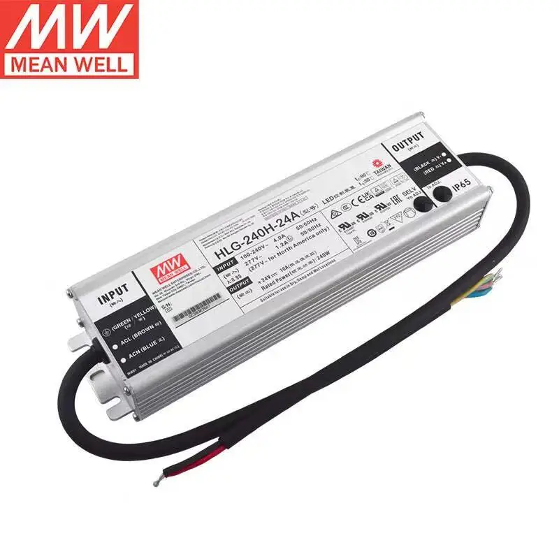 TaiWan Mean Well HLG-240H-24A 240W 24V10A switching power supply LED power PFC IP65 waterproof lamp  Constant Voltage Constant C