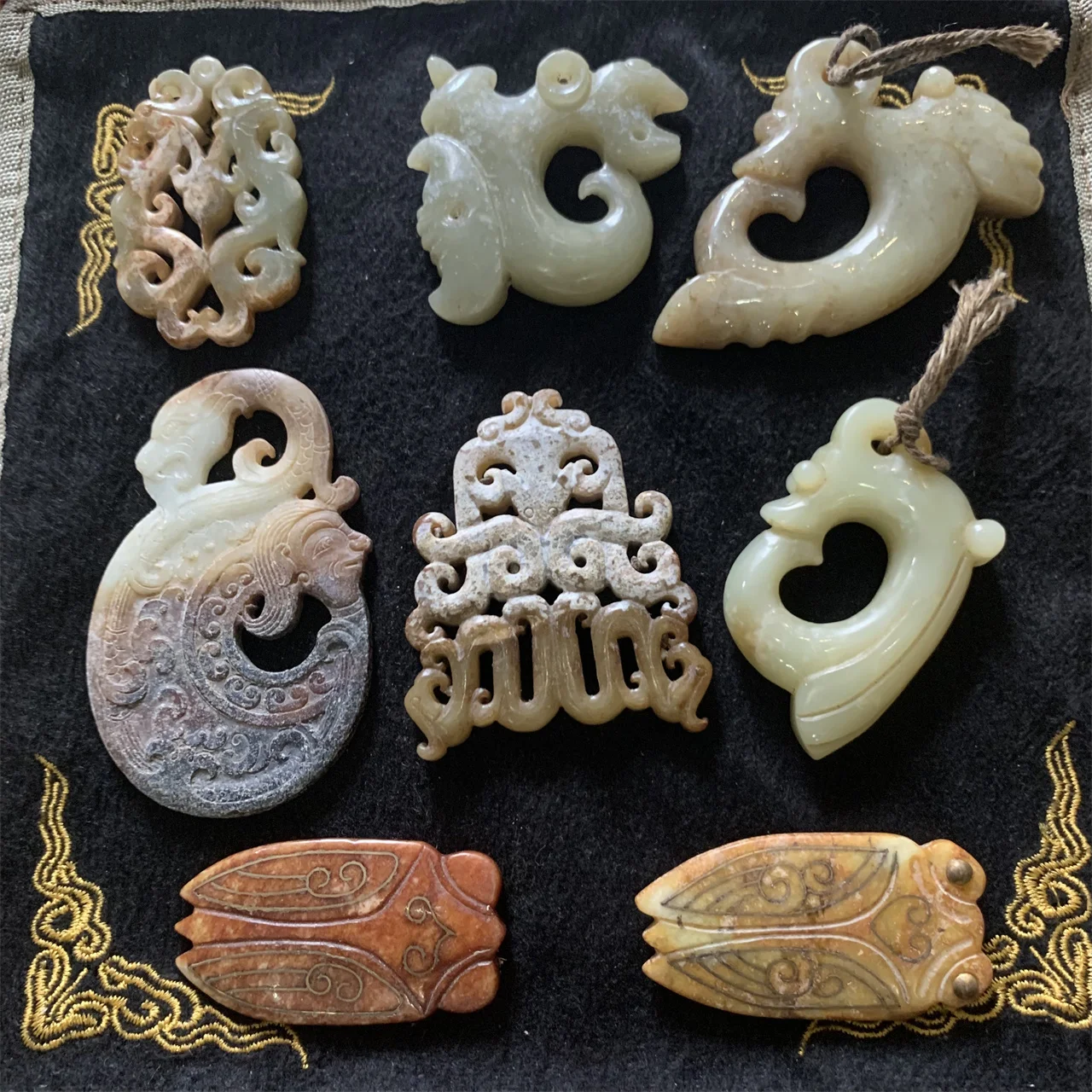 

1pcs/lot Jewelry breloque high quality antique jade carving cultural curiosity pendant traditional ethnic style collectibles