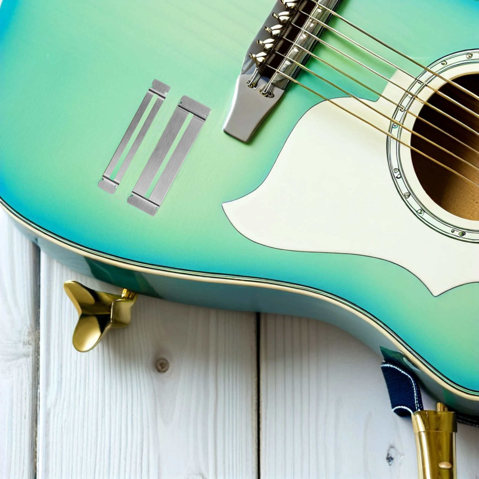 

4Pcs Fretboard Protector Guard Guitar Fingerboard Precision Fit High Elasticity Thin Metal Guard for Fret Polishing Grinding