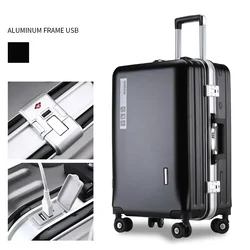 20 22 24 Nieuwe Trolley Case Vrouwelijke Koffer Wielen Boarding Studenten Koreaanse Versie Van De Koffers Mannelijke Aluminium Frame Bagage