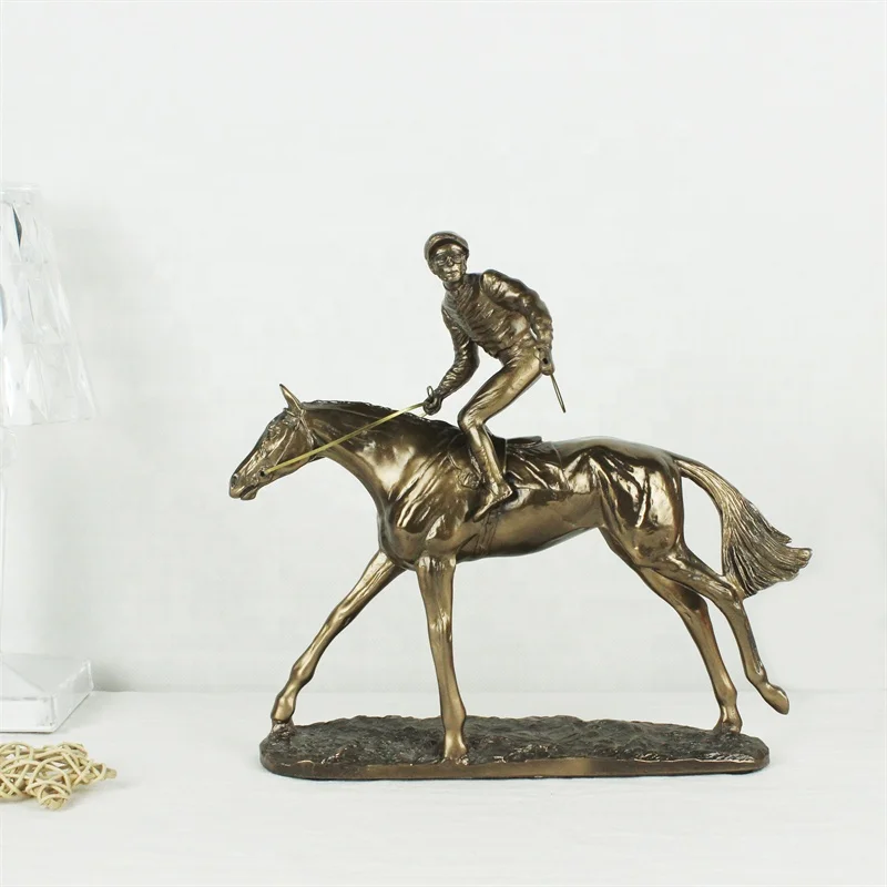 T*& Custom Racehorse Bronze Copper Metal Sculpture Crafts Art Collection Decorative Gifts