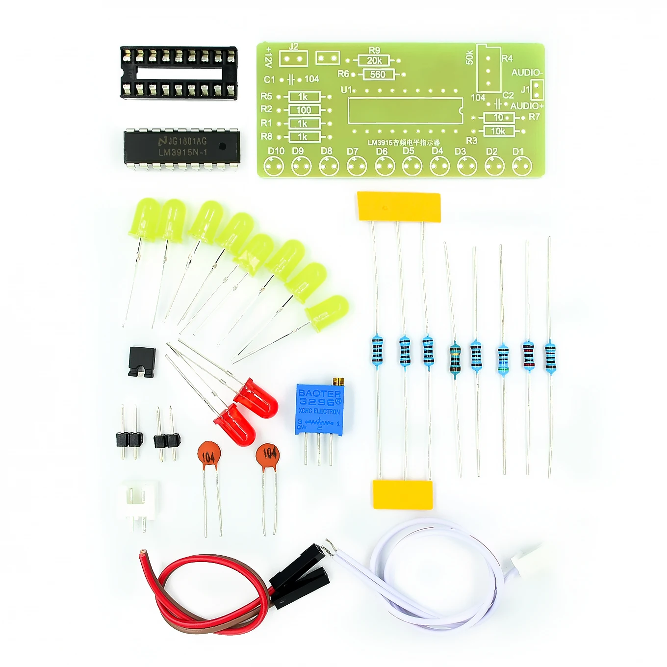 Kit di addestramento per saldatura LM3915 kit indicatore di livello audio a 10 sezioni