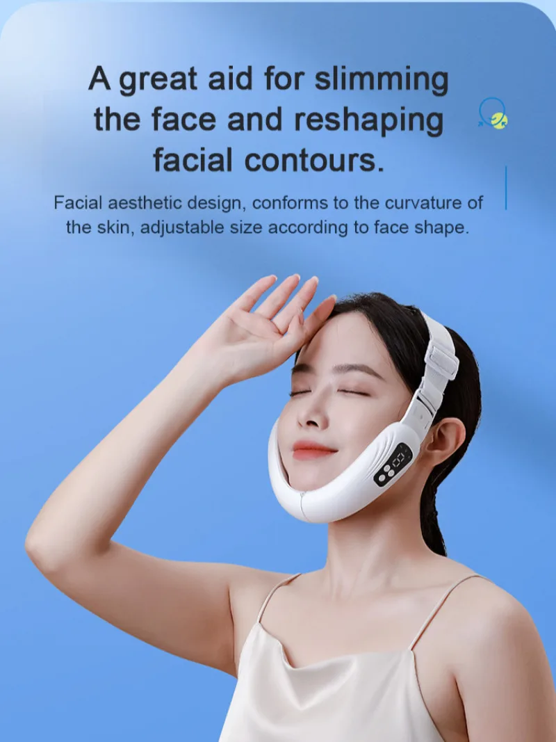 Household Facial Lifting Electric V-face Device Rechargeable Micro Current Facial Vibration Massager