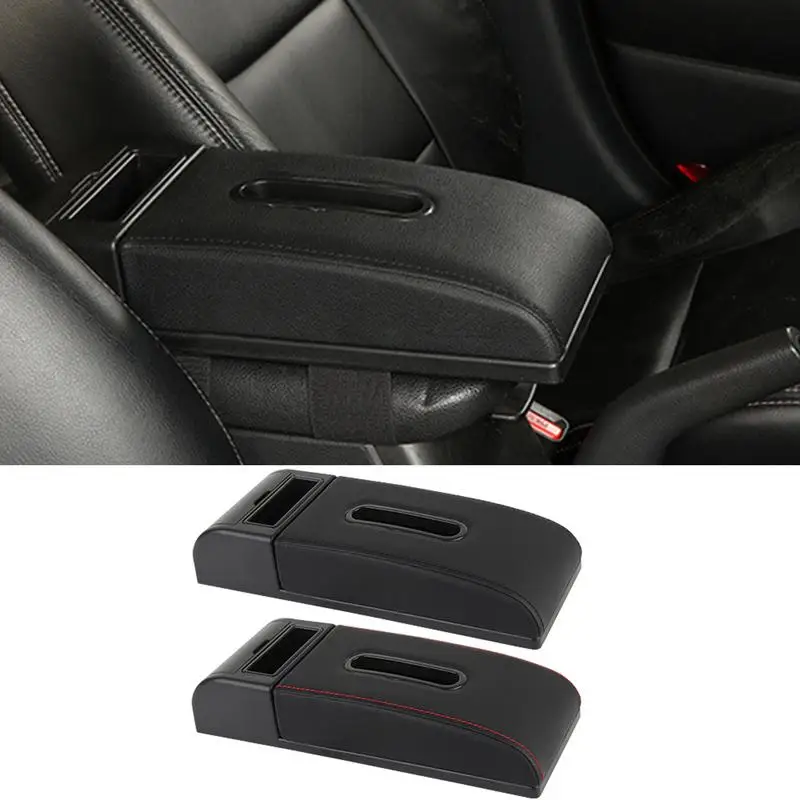 Car Armrest Pad Car Center Console Covers With Pocket And Tissue Box Auto Armrest Covers Protector For SUV Truck Vehicle Car