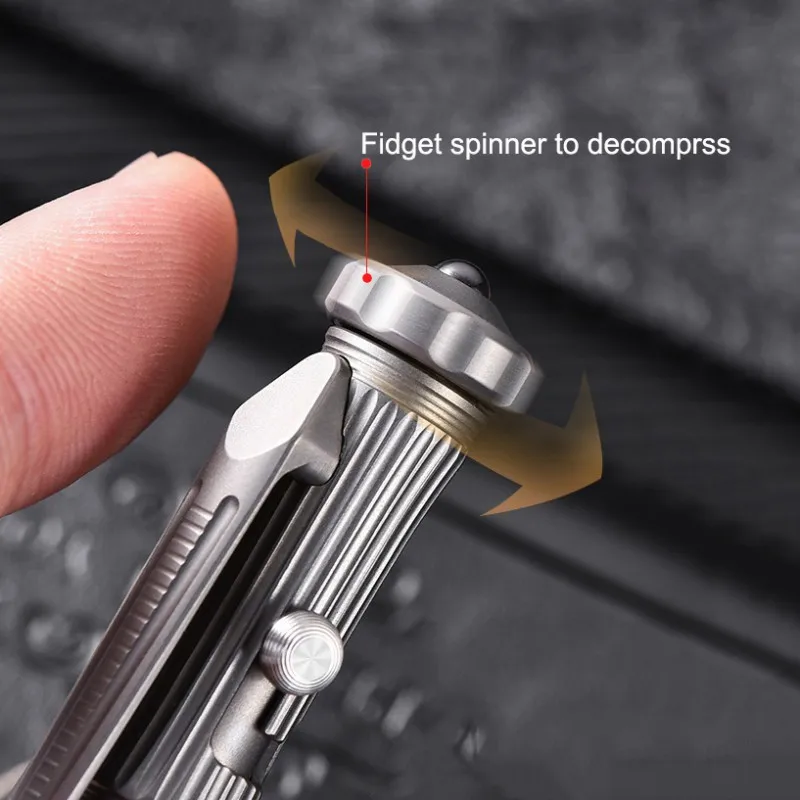 Titanium Alloy Tactical Pen G2 Signature Business Pen Emergency Survival Window Breaker Finger Rotate Decompression Gift Tool - view 5